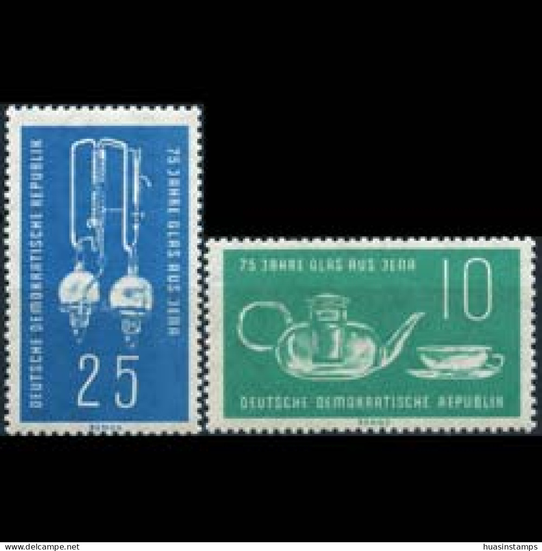 DDR 1959 - Scott# 452-3 Jena Glassware Set Of 2 MNH - Ungebraucht