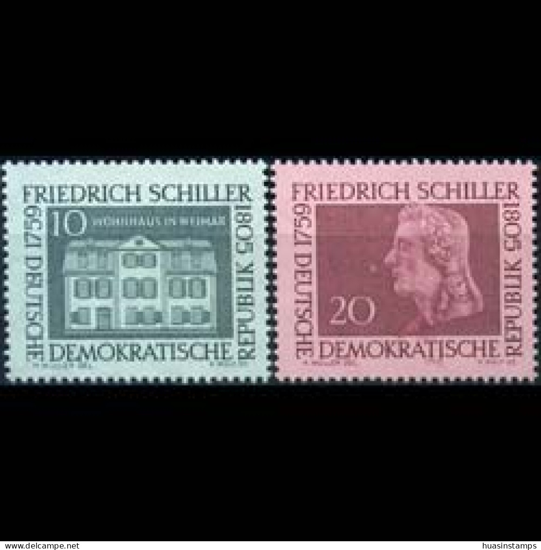 DDR 1959 - Scott# 467-8 Poet Schiller Set Of 2 MNH - Ungebraucht