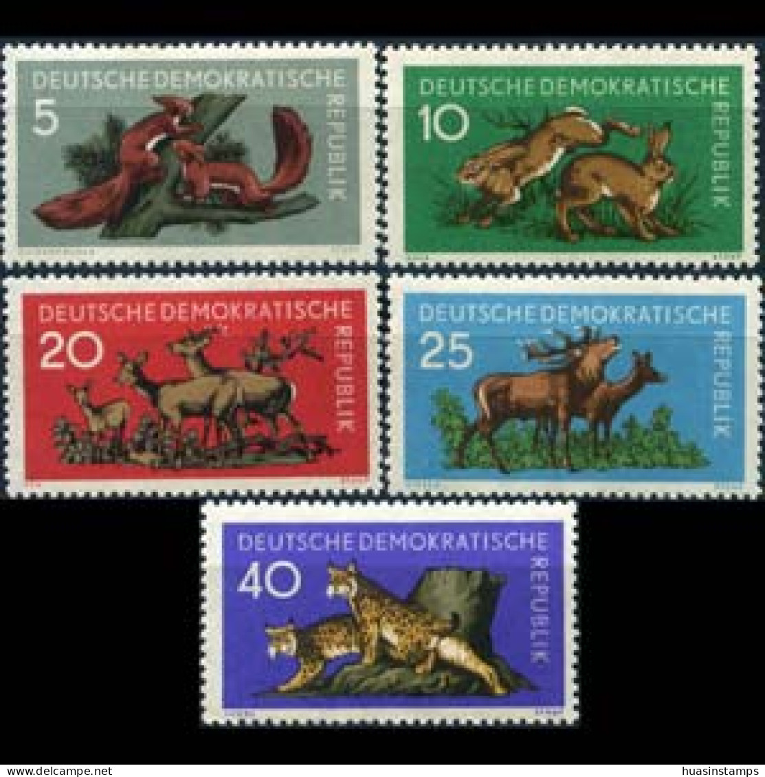 DDR 1959 - Scott# 471-5 Wildlife Set Of 5 MNH - Ungebraucht