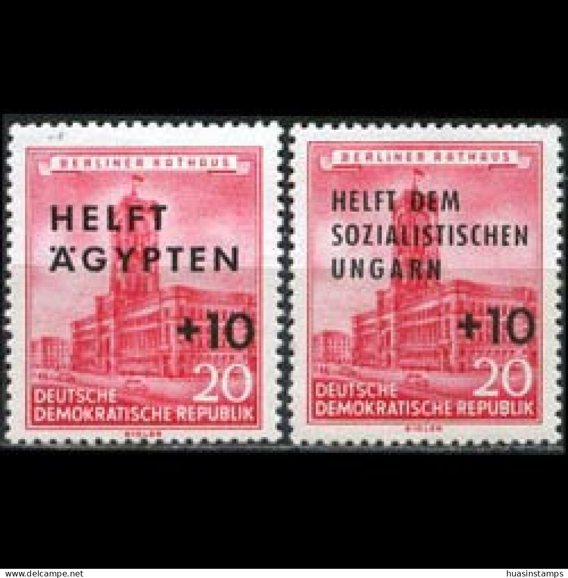 DDR 1956 - Scott# B29-30 Refugees Surch. Set Of 2 MNH - Ungebraucht