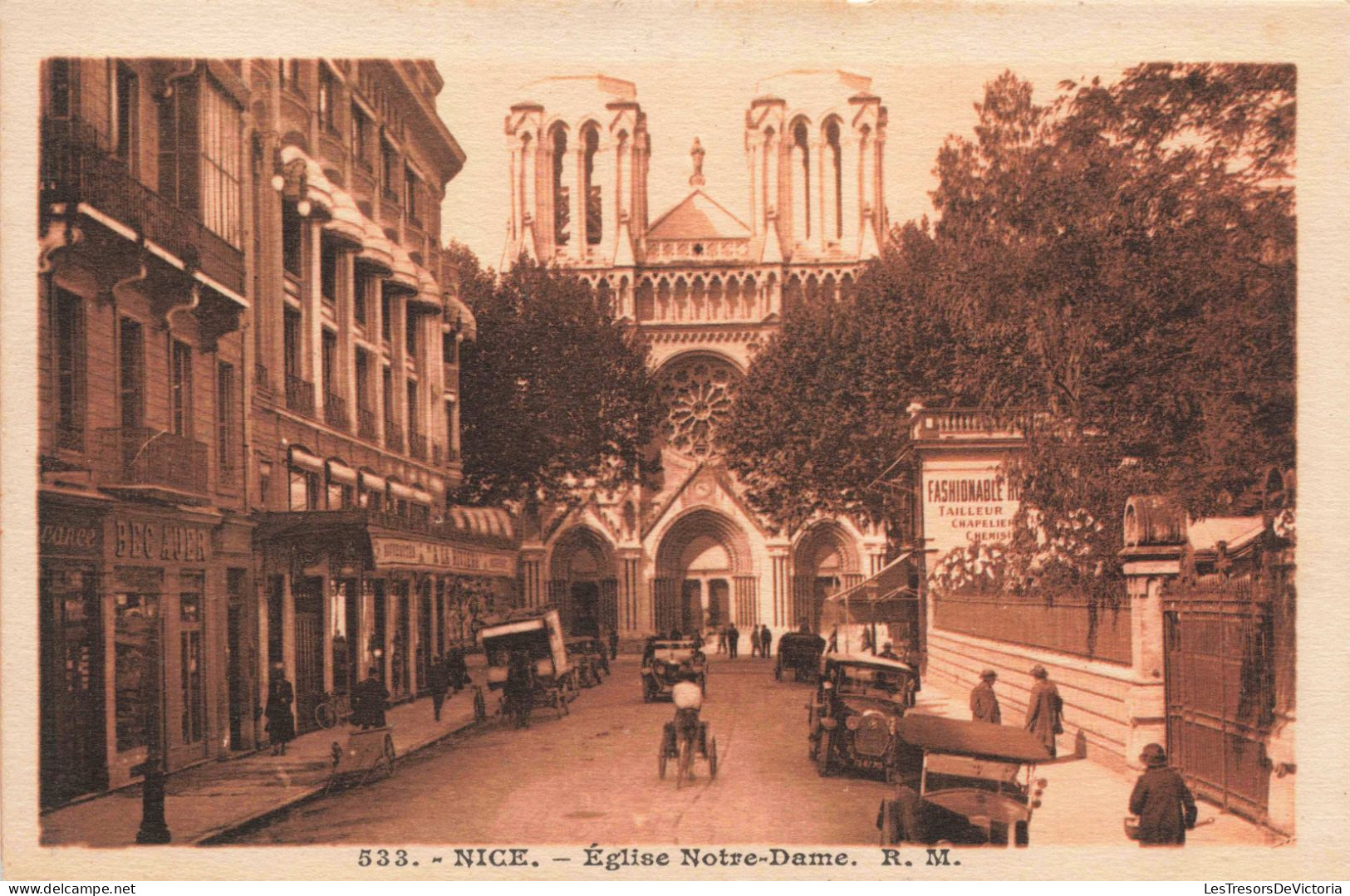 FRANCE - Nice - Eglise Notre Dame - Animé - Carte Postale Ancienne - Monuments, édifices
