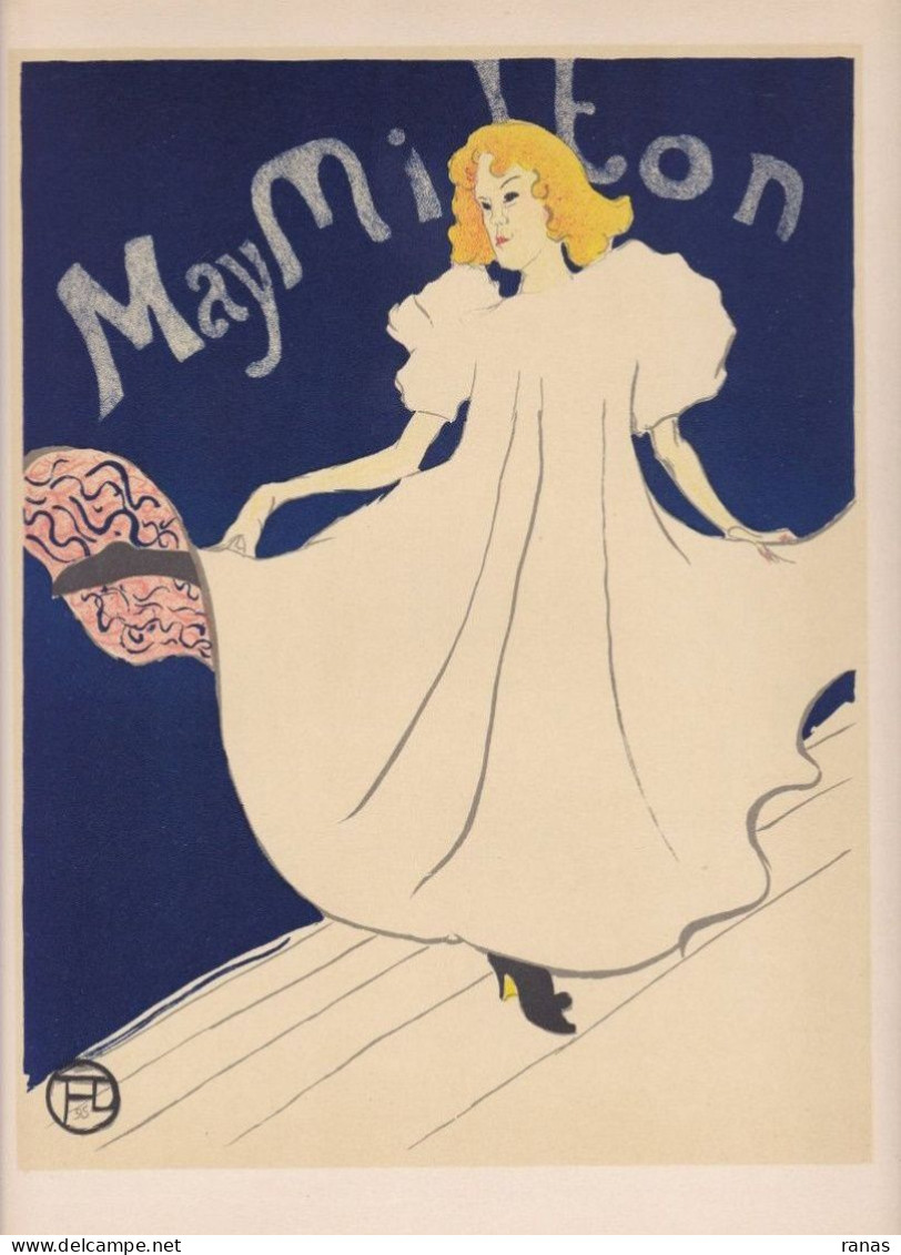 Affiche Lithographie Toulouse Lautrec Art Nouveau Style Les Maitres De L'affiche Pendu - Afiches