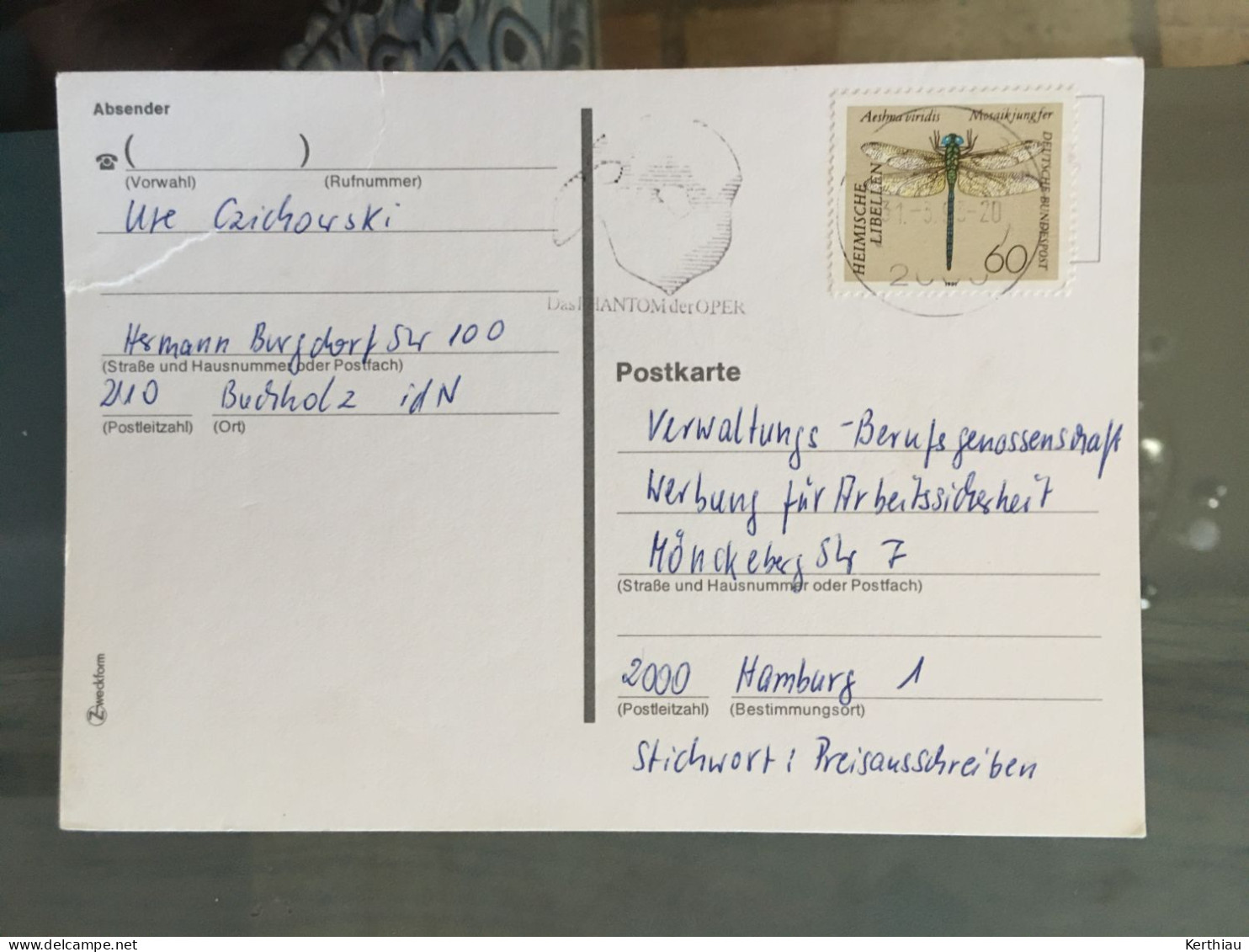 Allemagne -5 entiers postaux  et 5 cartes postales dos blanc.  Années 70-90 (réponses à jeux concours)