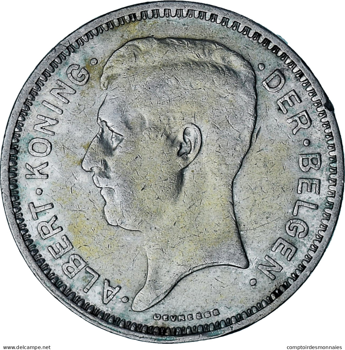 Monnaie, Belgique, Albert I, 20 Francs, 20 Frank, 1934, Tranche B, TTB, Argent - 20 Francs & 4 Belgas