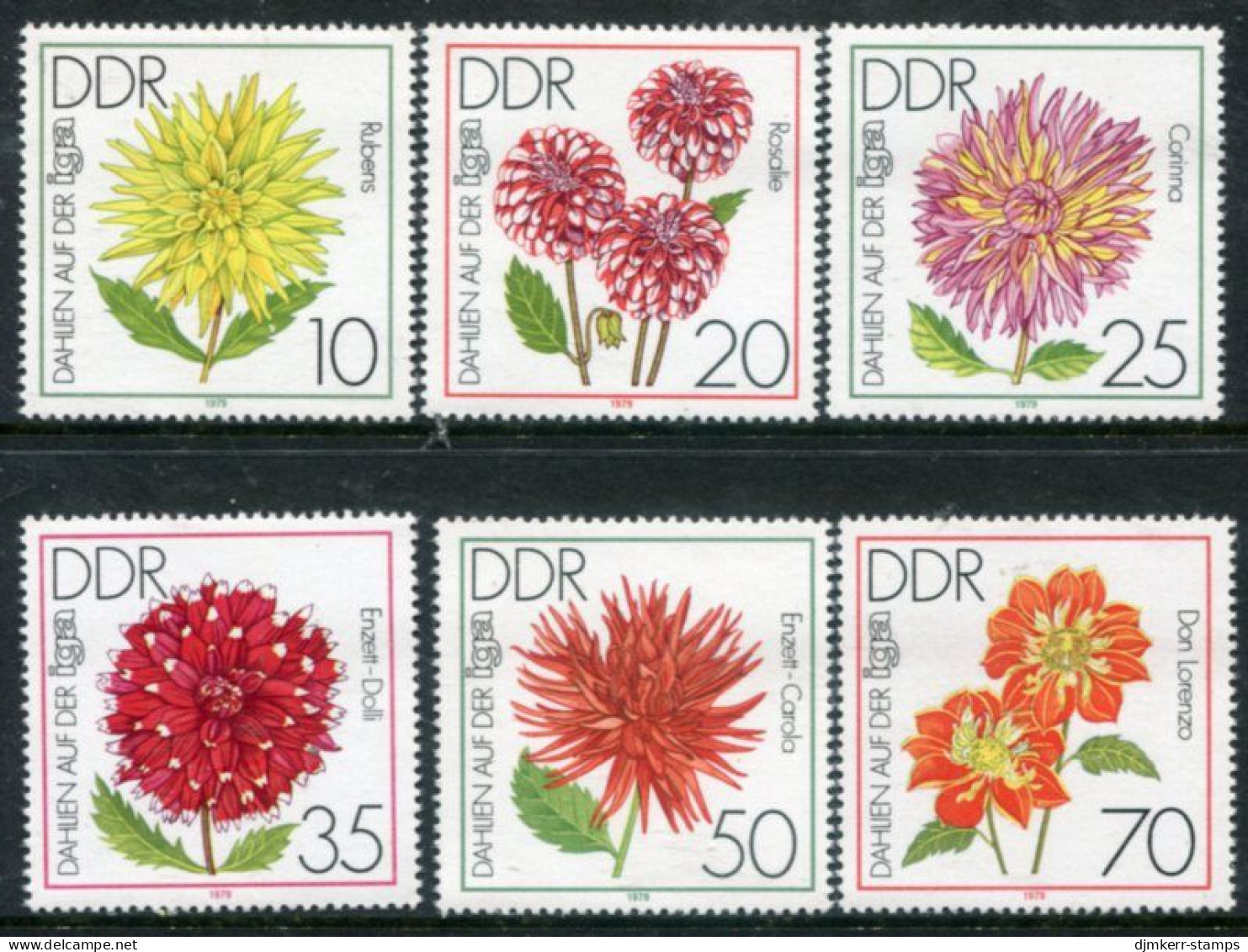 DDR / E. GERMANY 1979 Interational Garden Exhibition MNH / **.  Michel  2435-40 - Unused Stamps