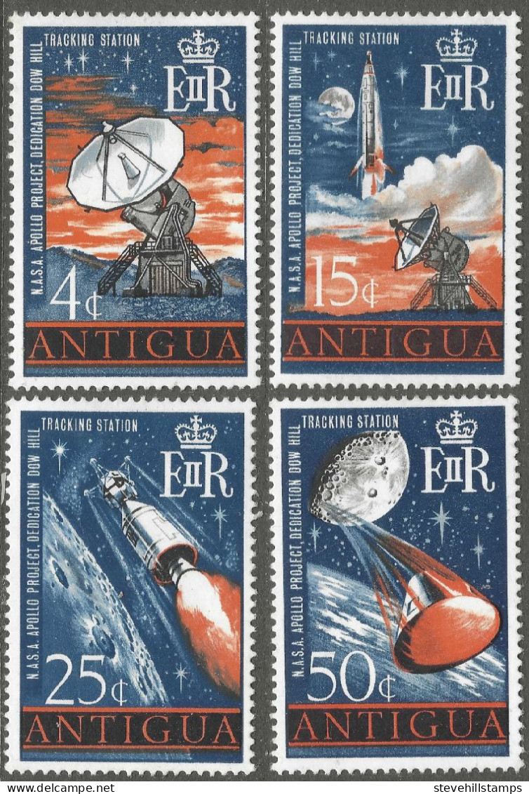 Antigua. 1968 NASA Apollo Project. MH Complete Set SG 212-215 - 1960-1981 Interne Autonomie