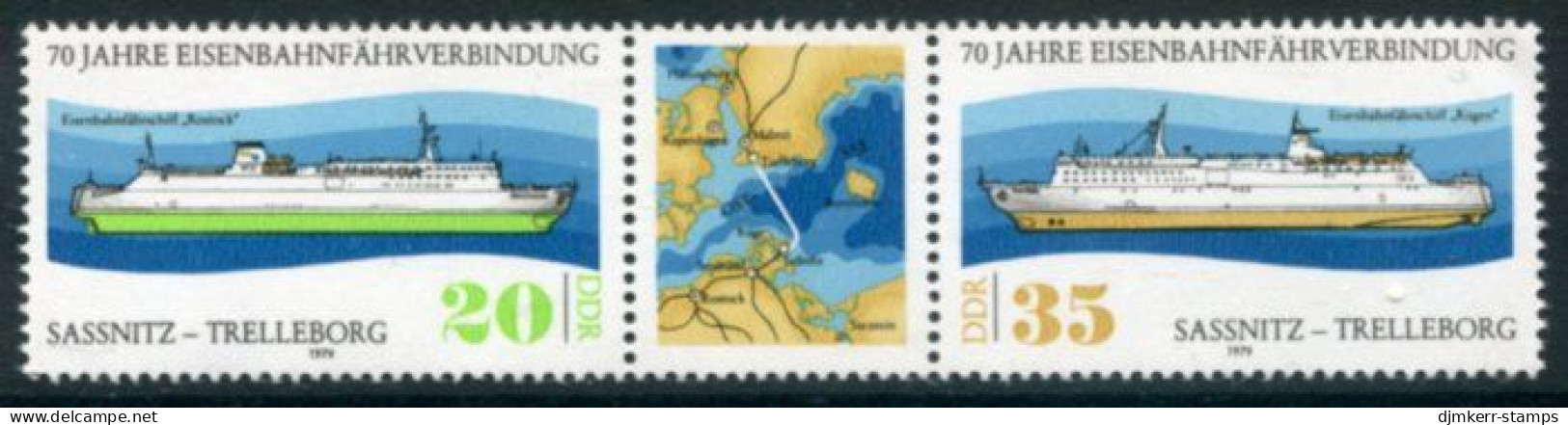 DDR / E. GERMANY 1979 Railway Ferry MNH / **.  Michel  2429-30 - Unused Stamps