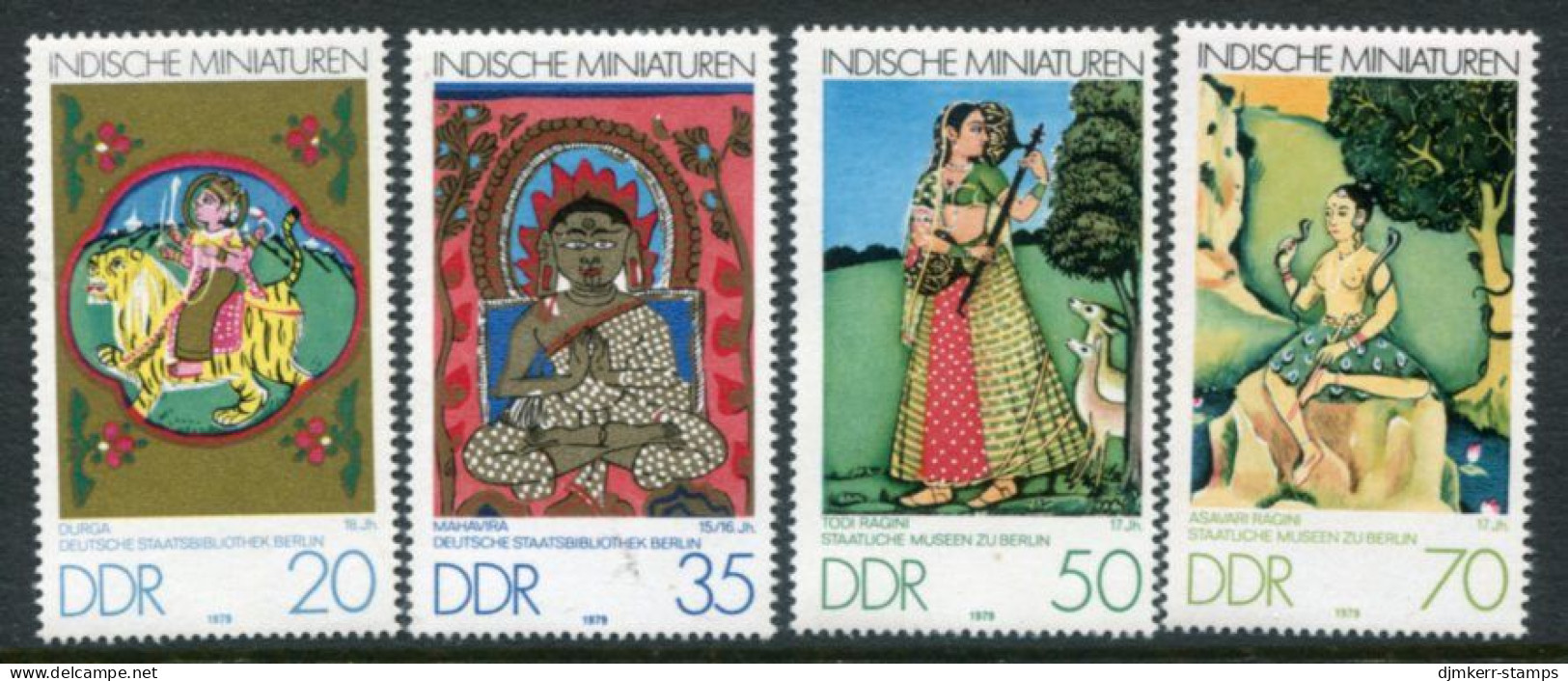DDR / E. GERMANY 1979 Indian Miniatures MNH / **.  Michel  2418-21 - Nuovi