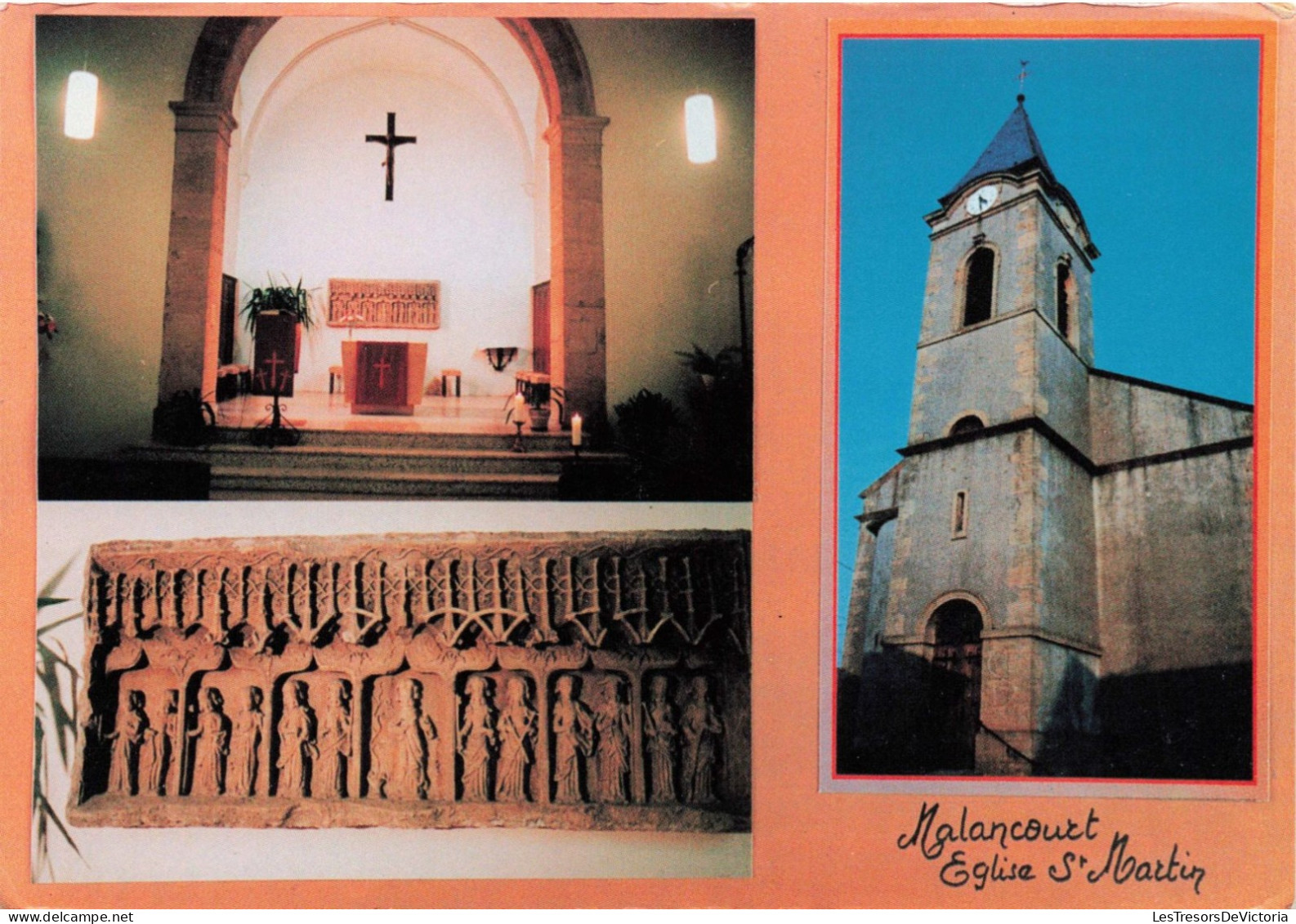 PHOTOGRAPHIE - Malancourt - Eglise St Martin - Colorisé - Carte Postale Ancienne - Photographie