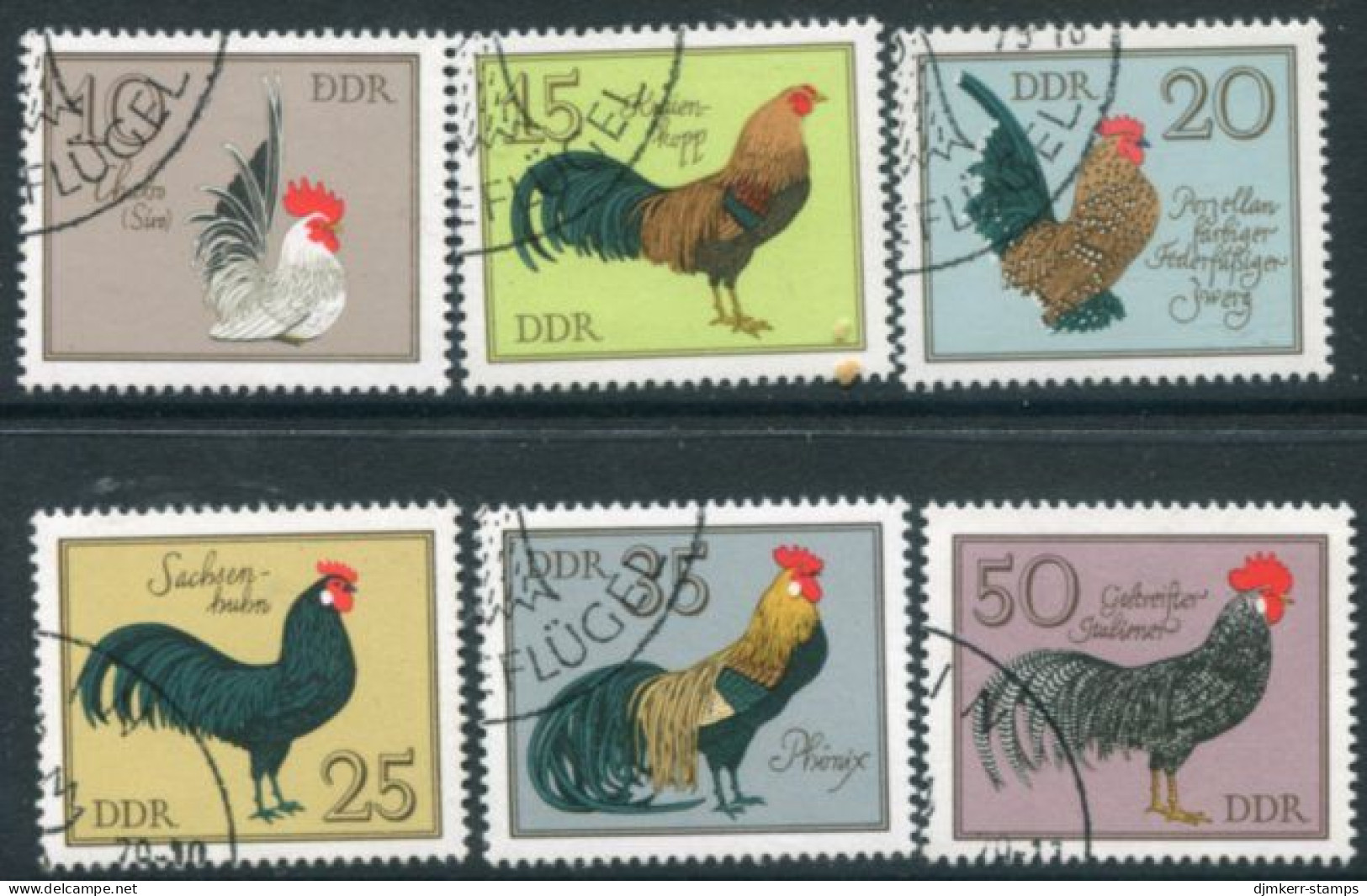 DDR / E. GERMANY 1979 Poultry Breeds Used.  Michel  2394-99 - Gebraucht