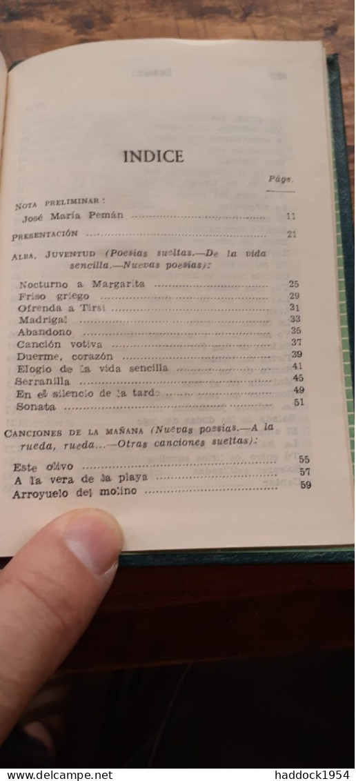 Las Musas Y Las Horas JOSE MARIA PEMAN Aguilar 1950 - Poesía