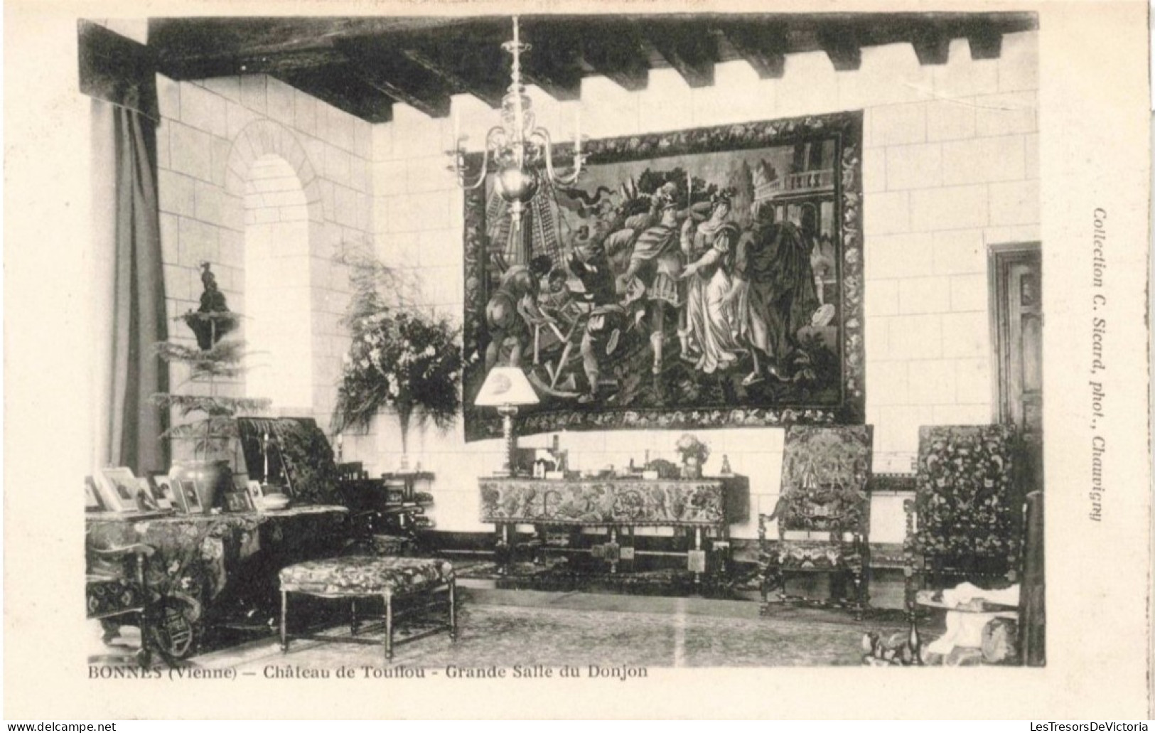 FRANCE - Bonnes - Château De Touffou - Grande Salle Du Donjon - Carte Postale Ancienne - Sonstige & Ohne Zuordnung