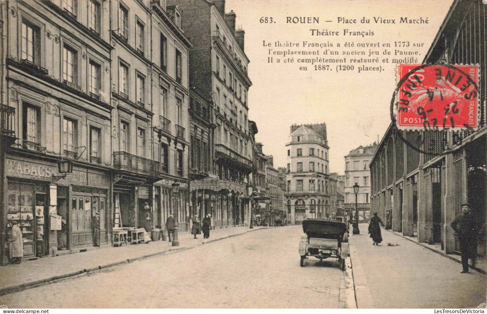 FRANCE - Rouen - Place Du Vieux Marché - Carte Postale Ancienne - Rouen