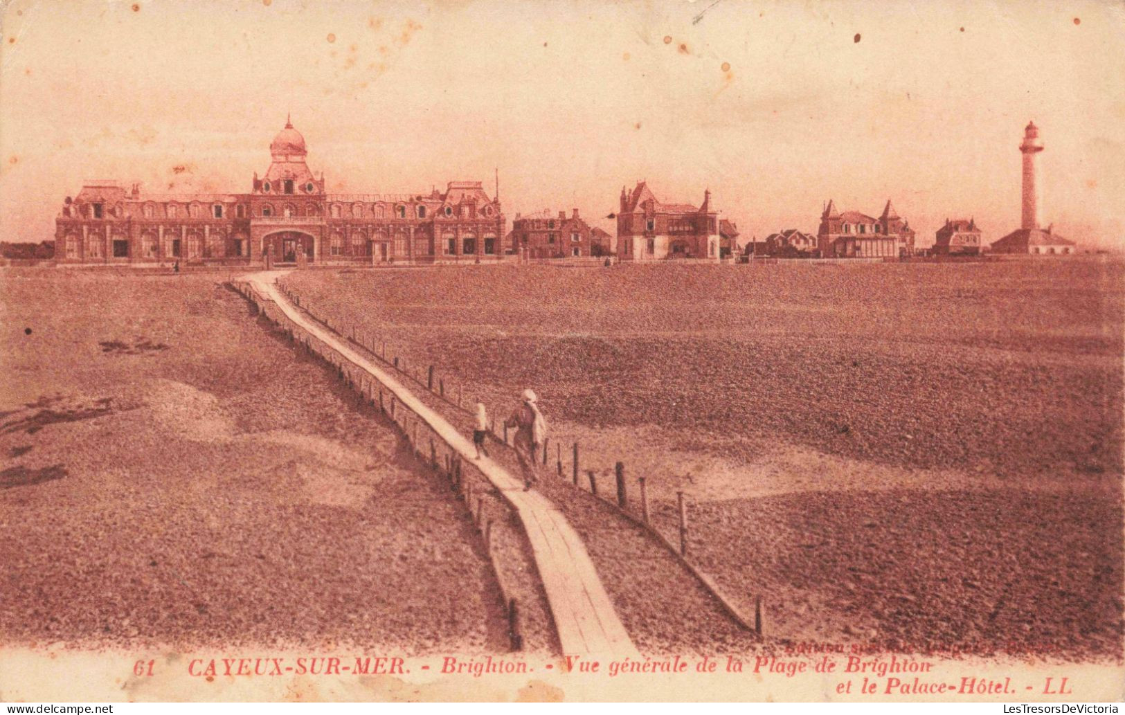 FRANCE - Cayeux Sur Mer - Brighton - Vue Générale De La Plage De Brighton Et Le Palace Hôtel - Carte Postale Ancienne - Cayeux Sur Mer