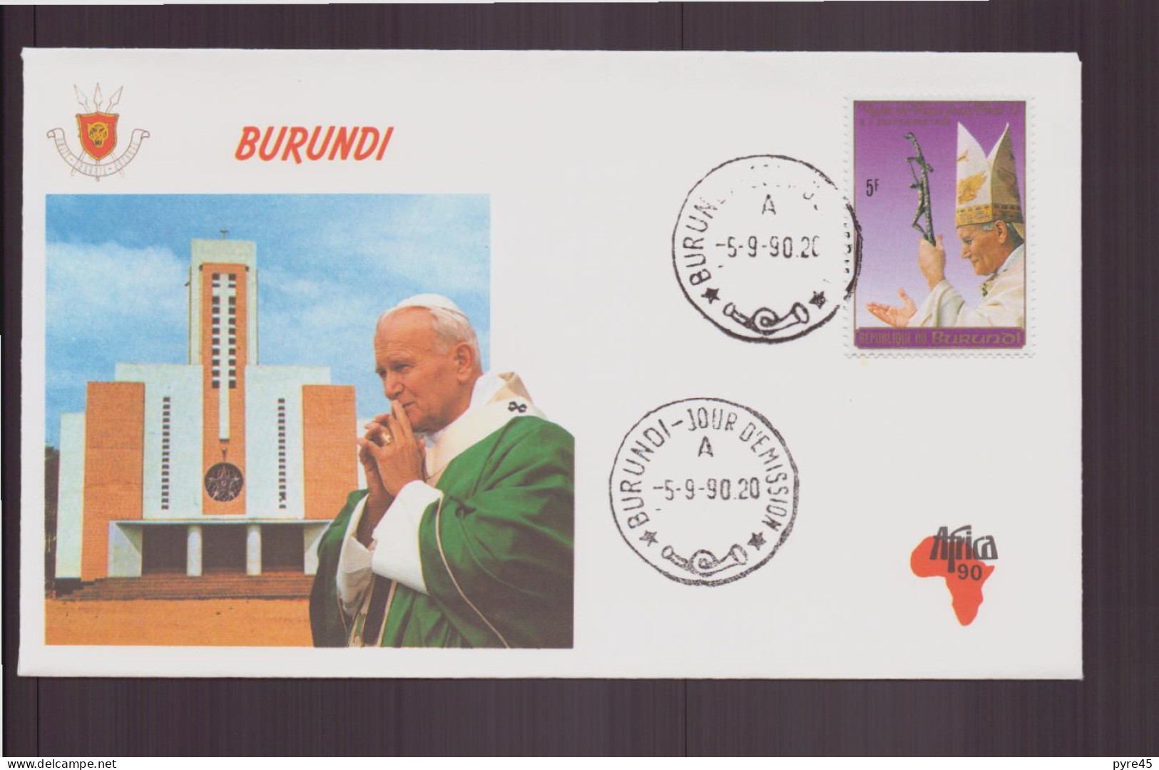 Burundi, FDC, Enveloppe Du 5 Septembre 1990 " Africa 90 " - FDC