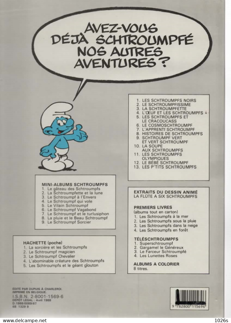 B.D.LES P'TITS SCHTROUMPFS & LE SCHTROUMPF ROBOT - E.O. 1988 - Schtroumpfs, Les - Los Pitufos