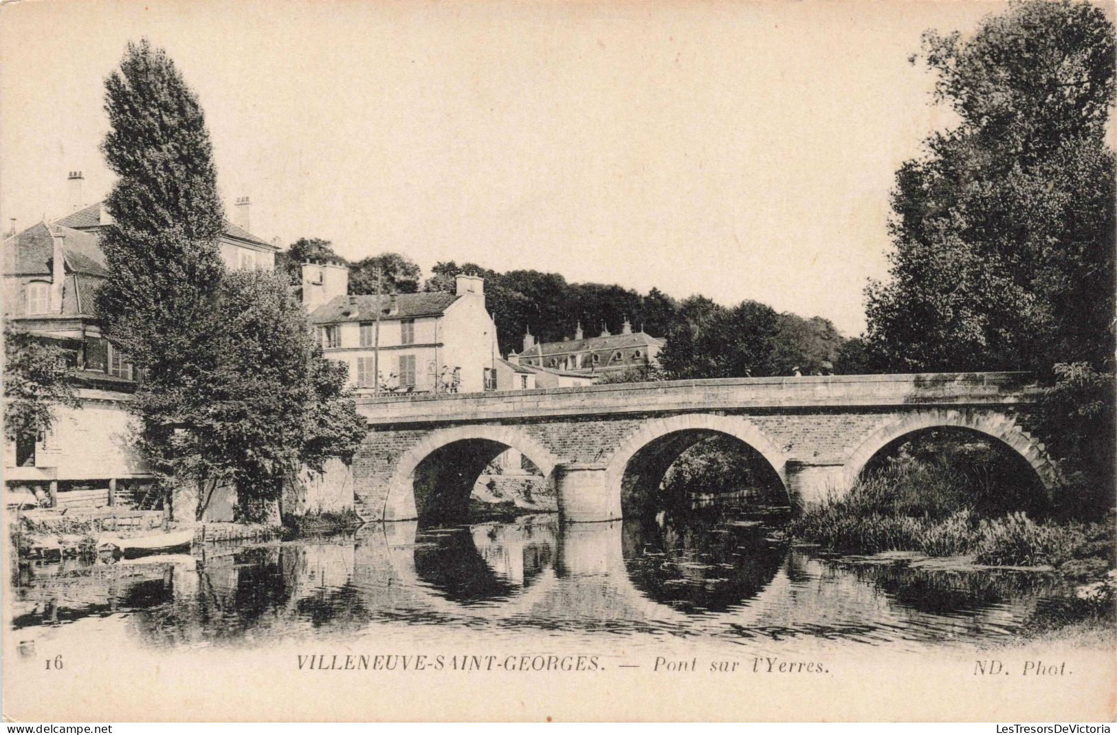 FRANCE - Villeneuve Saint Georges - Pont Sur L'Yerres - Carte Postale Ancienne - Villeneuve Saint Georges