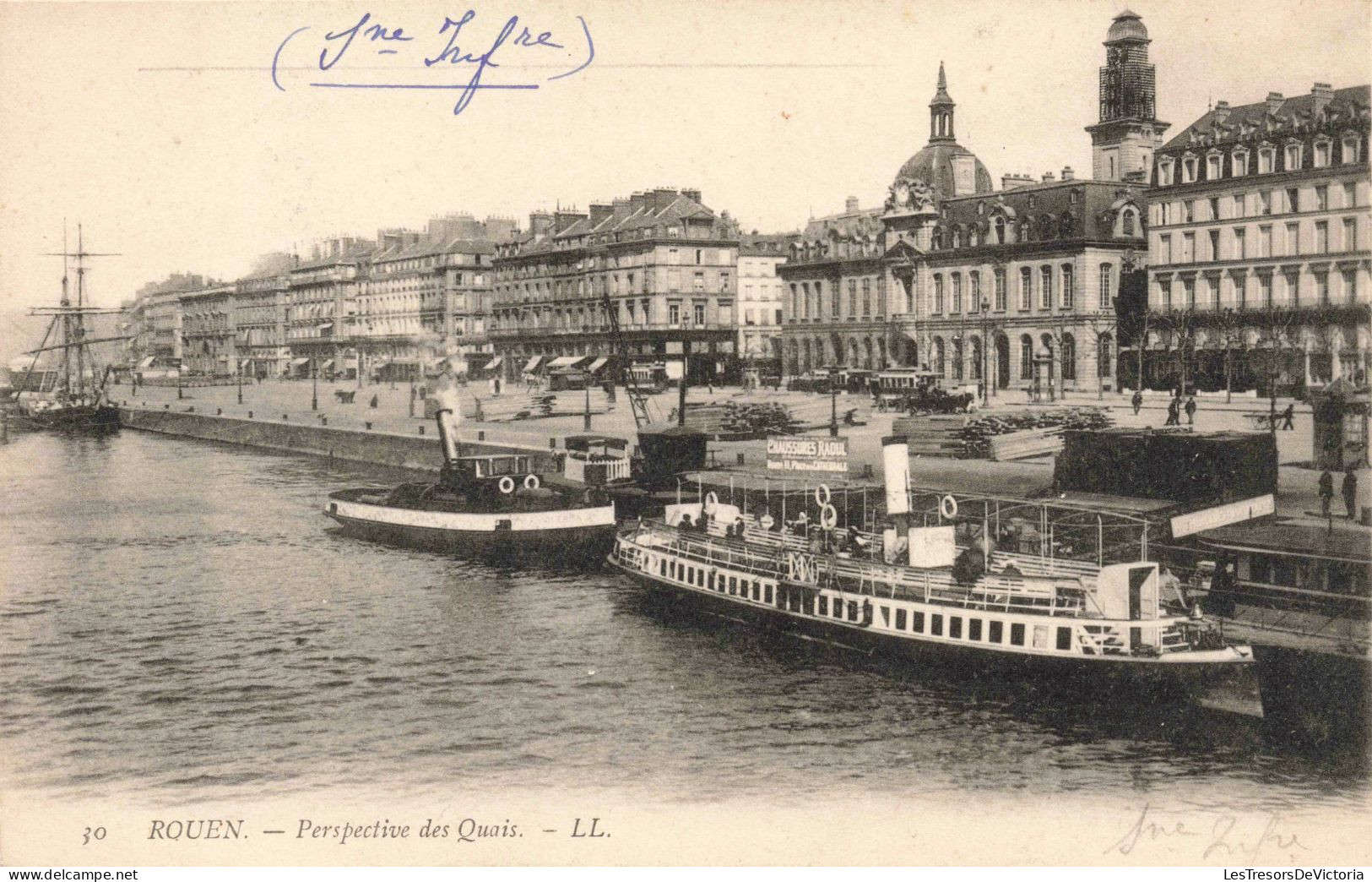 FRANCE - Rouen - Perspective Des Quais  - Carte Postale Ancienne - Rouen