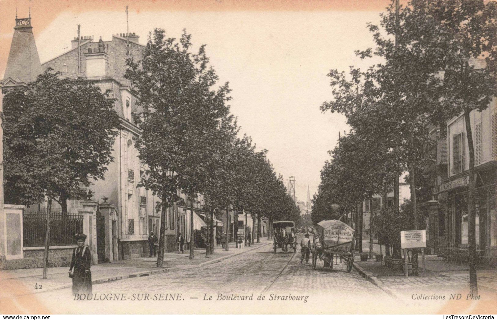 FRANCE - Boulogne Sur Seine - Le Boulevard De Strasbourg - Animé - Carte Postale Ancienne - Boulogne Billancourt