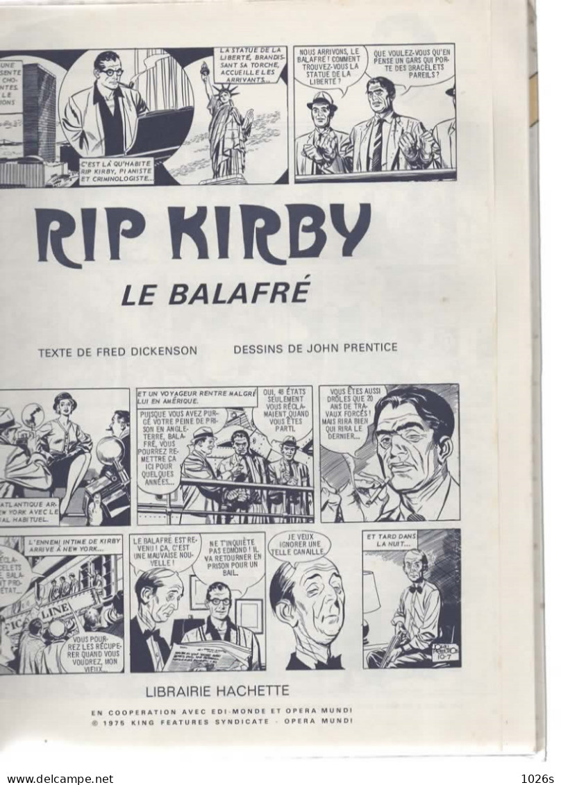 B.D. RIP KIRBY - LE BALAFRE - Schtroumpfs, Les - Los Pitufos