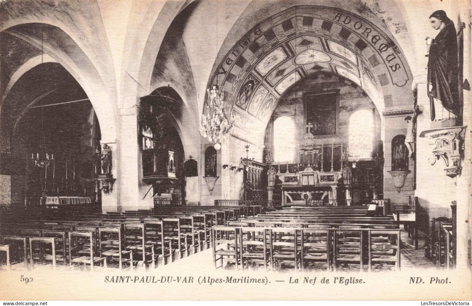 FRANCE - Saint-Paul-du-Var - La Nef De L'église - Carte Postale Ancienne - Saint-Paul