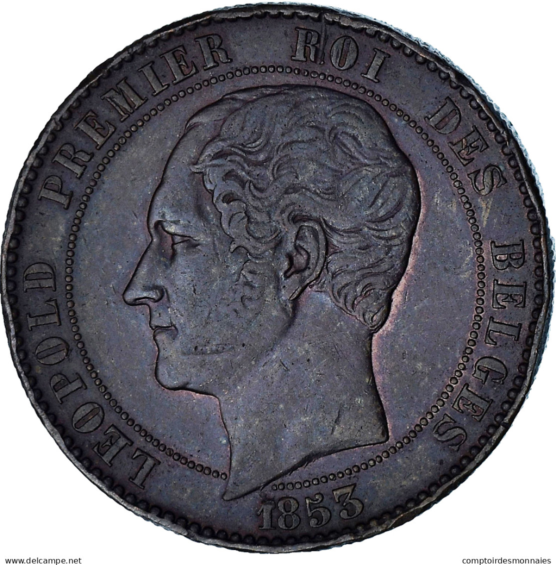 Monnaie, Belgique, Leopold I, Module 10 Centimes, 1853, TTB+, Cuivre - 10 Centimes