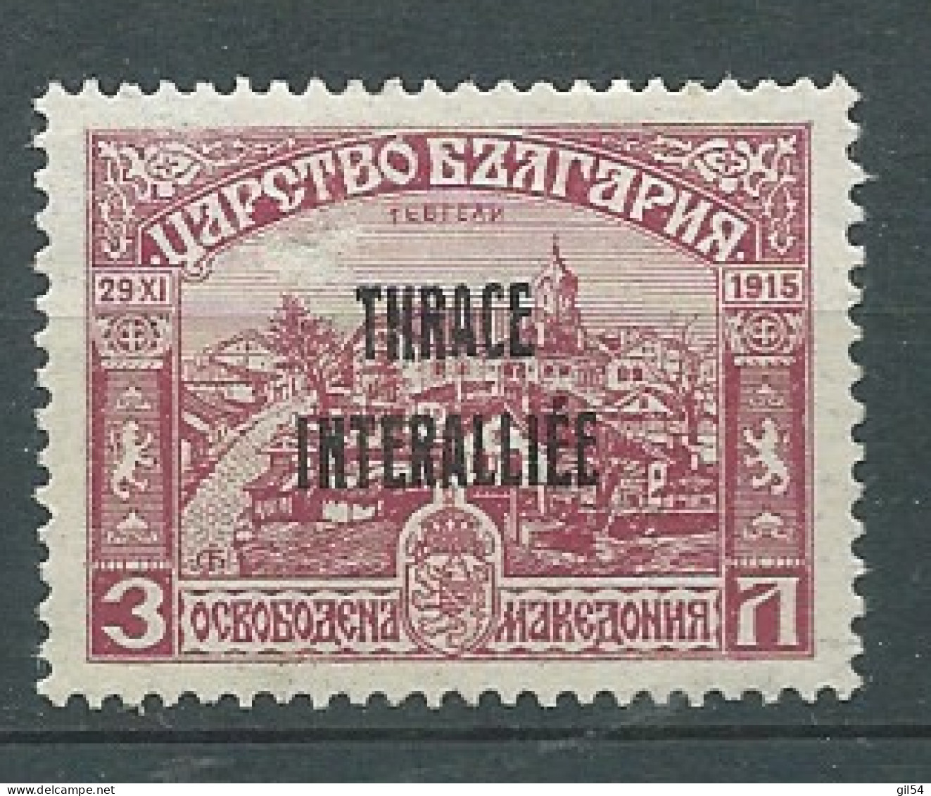 BULGARIE / THRACE - Timbres De Bulgarie Surchargés " Thrace Interalliés  - Yvert N°40 * ( Pelurage Sur Le Ti   Ae 231 27 - Guerra