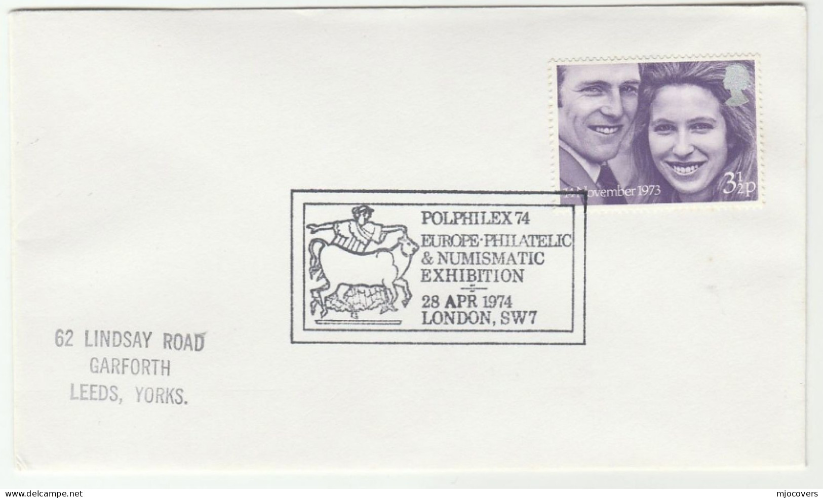 1974 COW  Event COVER GB Numismatic Exhibition Stamps Cattle - Vaches