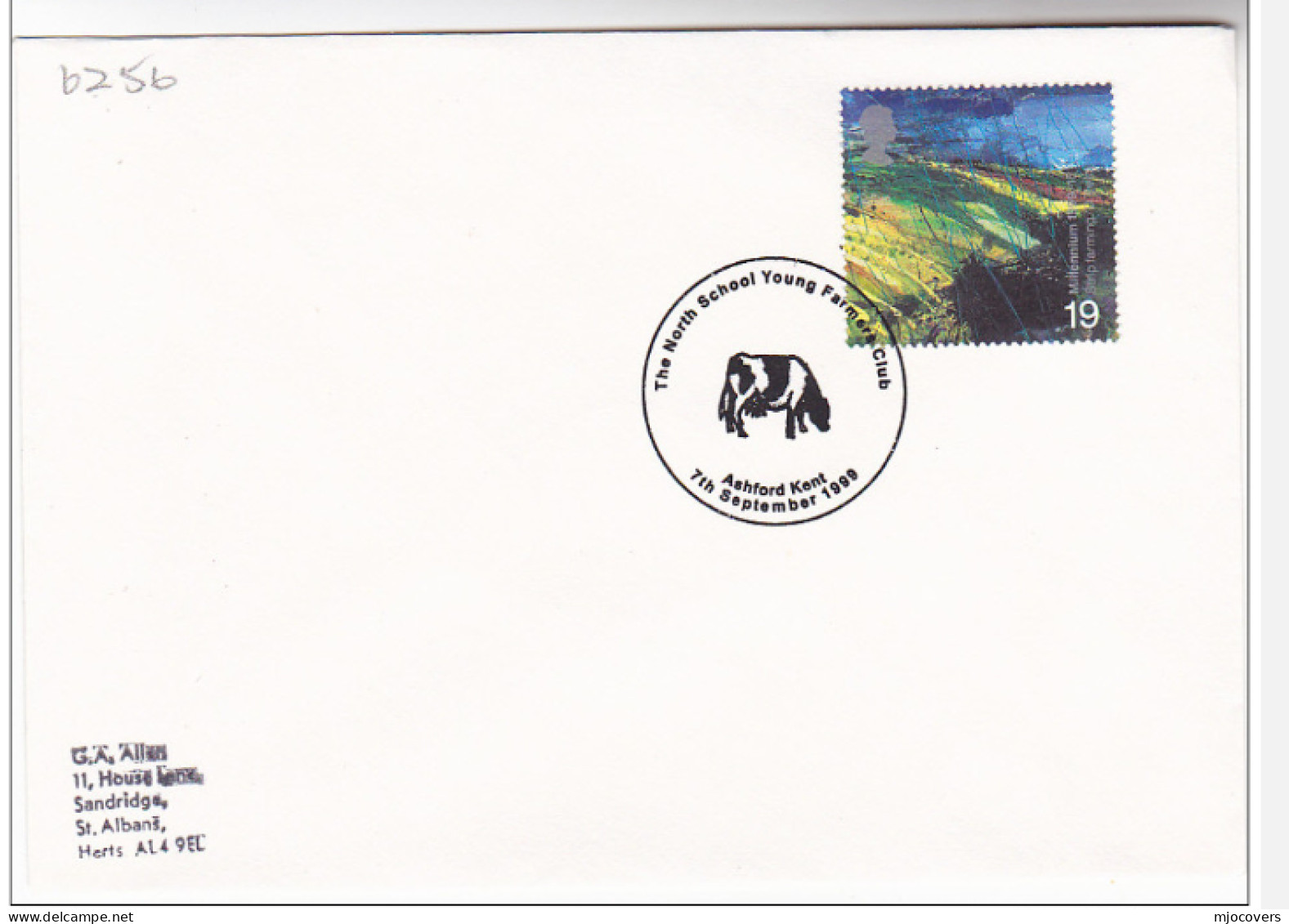 1999 Ashford YOUNG FARMERS Club COW Event COVER GB Stamps Cattle Farming - Vaches