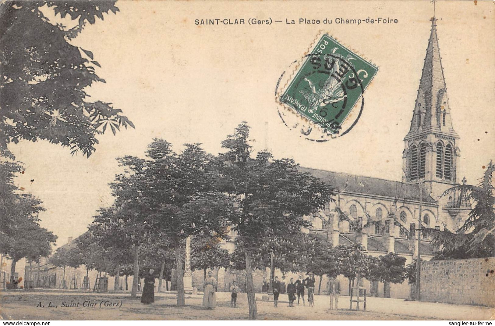 CPA 32 SAINT CLAR / PLACE DU CHAMP DE FOIRE - Other & Unclassified