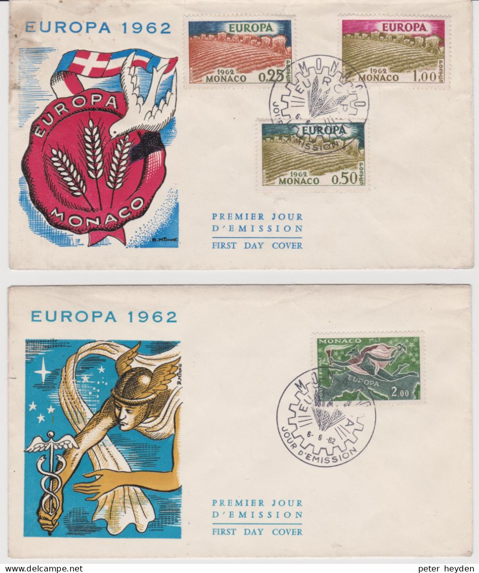 Monaco Europa CEPT 1962 On 2 FDC - Covers & Documents