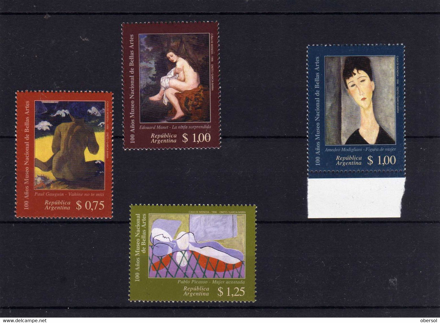 Argentina 1996 Art Paintings Complete Set MNH - Neufs