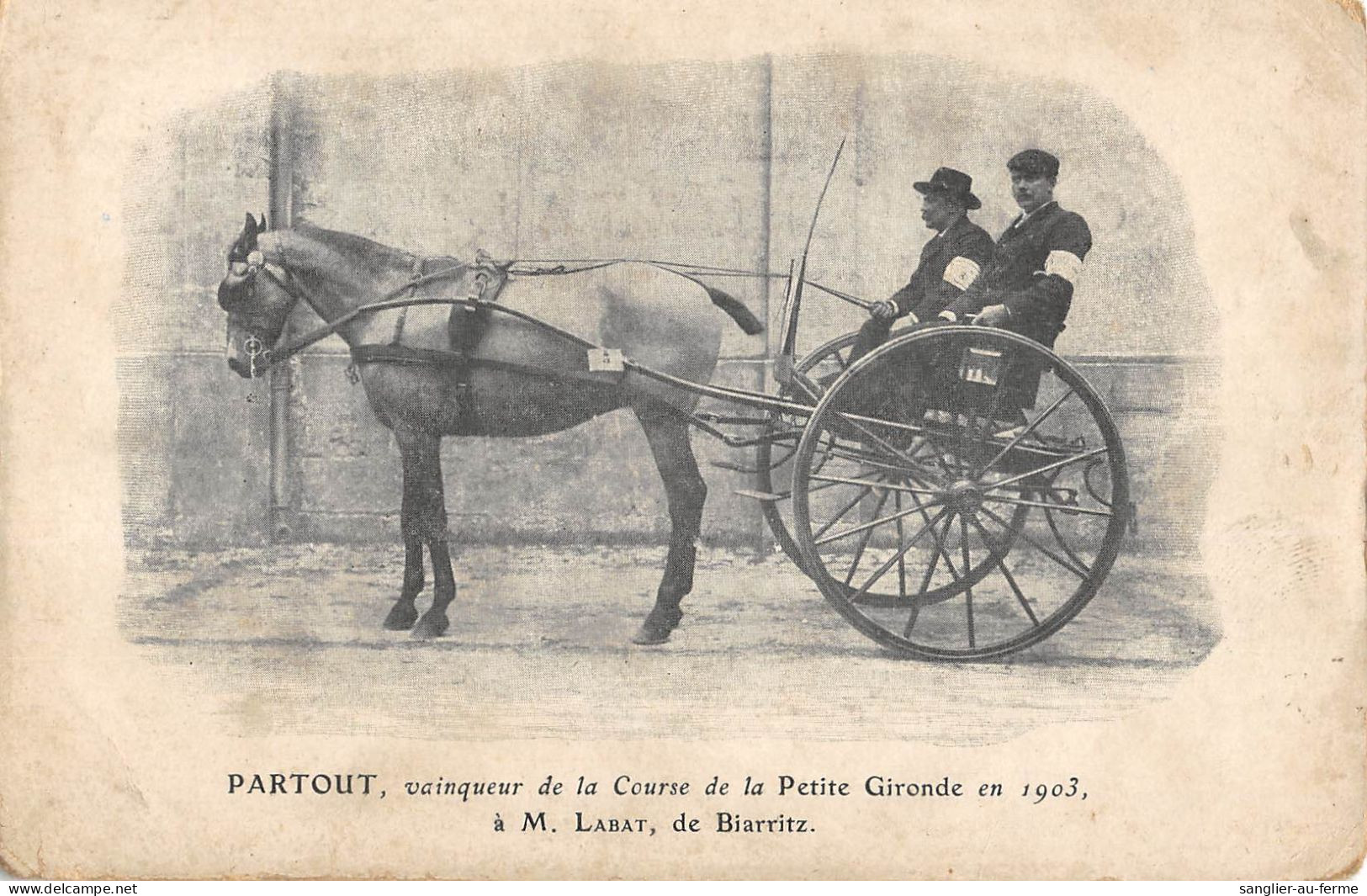 CPA 64 PARTOUT / VAINQUEUR DE LA COURSE DE LA PETITE GIRONDE EN 1903 / MONSIEUR LABAT DE BIARRITZ - Other & Unclassified