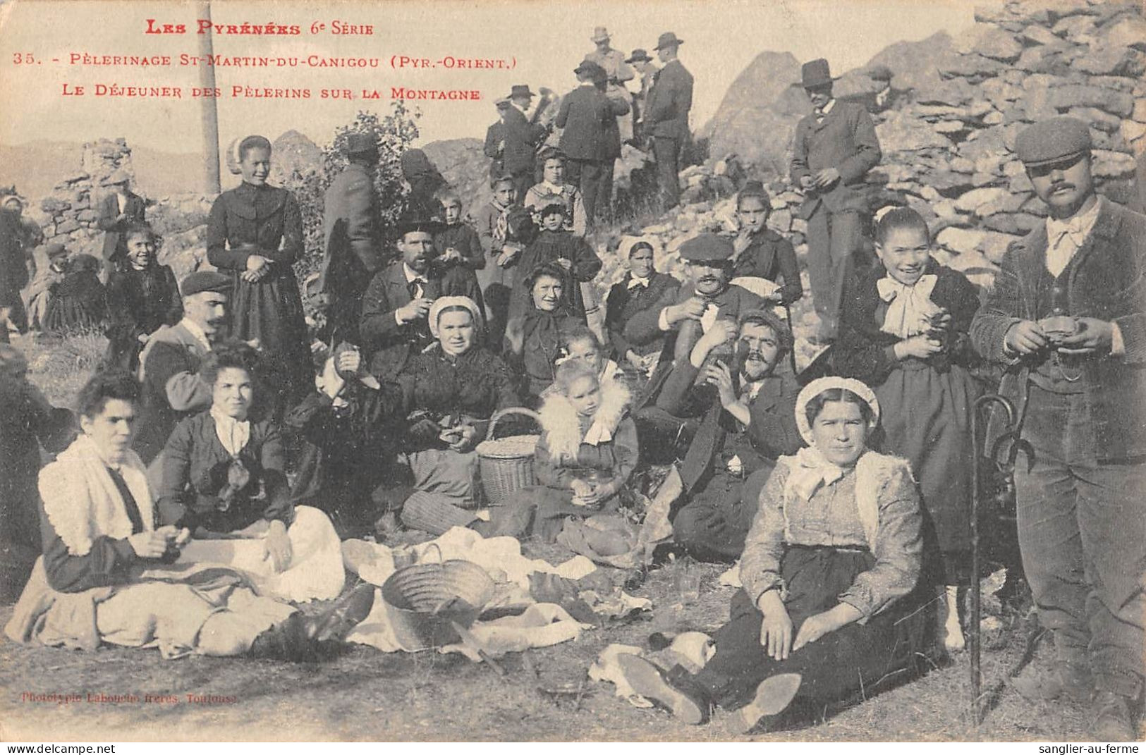 CPA 66 PELERINAGE DE SAINT MARTIN DU CANIGOU / LE DEJEUNER DES PELERINS SUR LA MONTAGNE - Autres & Non Classés