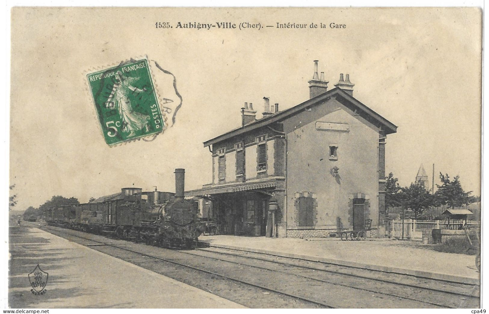 18    AUBIGNY  - VILLE   INTERIEUR  DE  LA  GARE - Autres & Non Classés