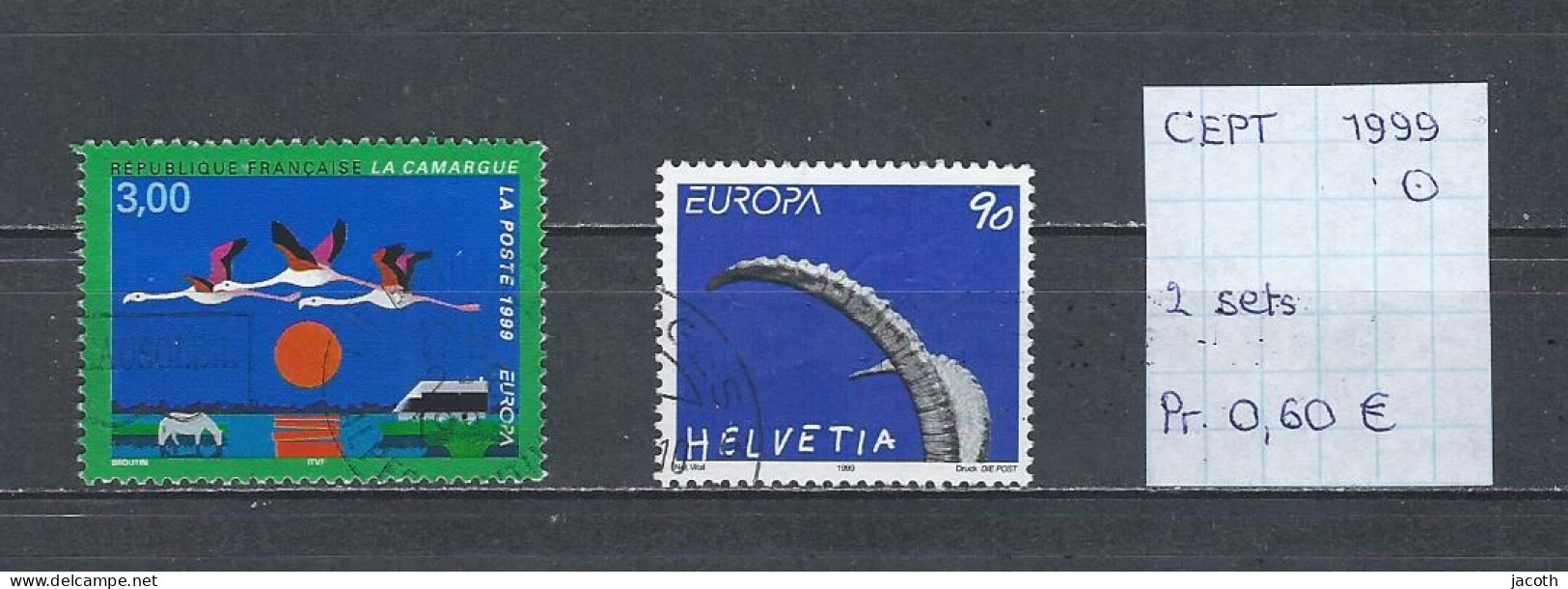 (TJ) Europa CEPT 1999 - 2 Sets (gest./obl./used) - 1999