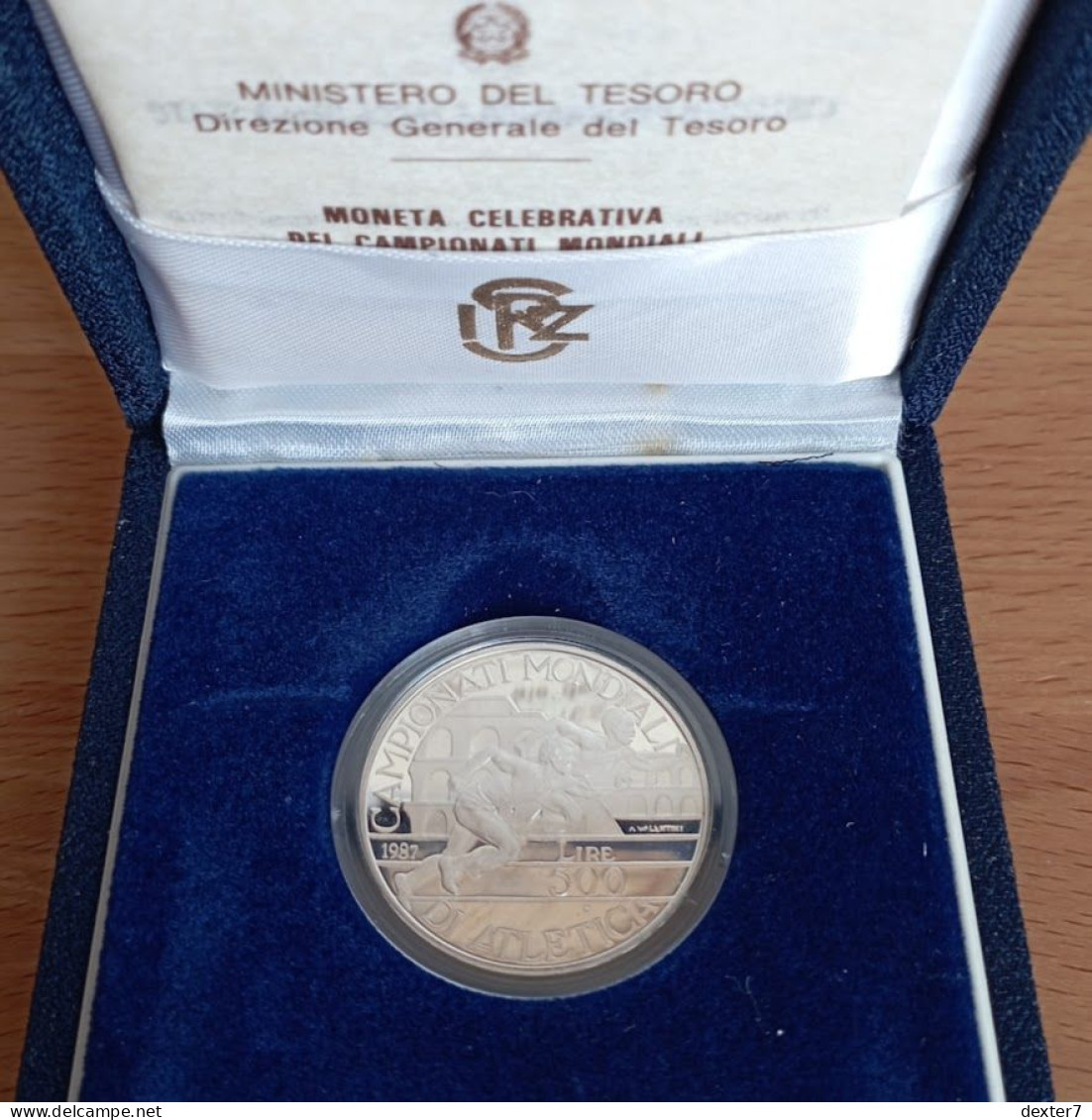 1987 Campionati Mondiali D Atletica 500 Lire UNC - 0,30 Oz Of Pure Silver - 500 Lire