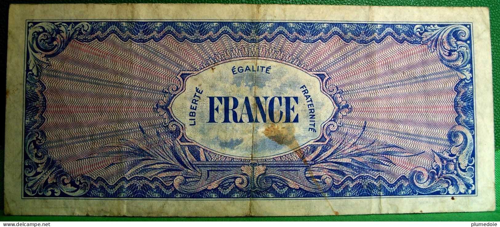 BILLET 50 Francs  VERSO FRANCE 1944   French Banknote  DEBARQUEMENT WW2 - 1944 Drapeau/France