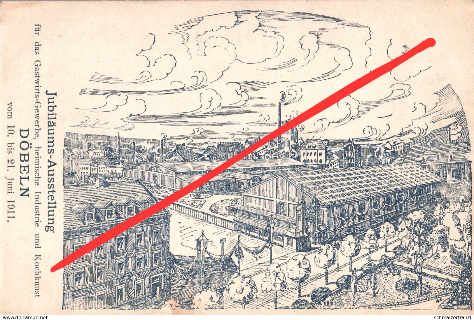 Litho Stich AK Döbeln Jubiläum Jubiläums Ausstellung 1911 Festhalle Gastgewerbeausstellung A Leisnig Hartha Roßwein - Doebeln