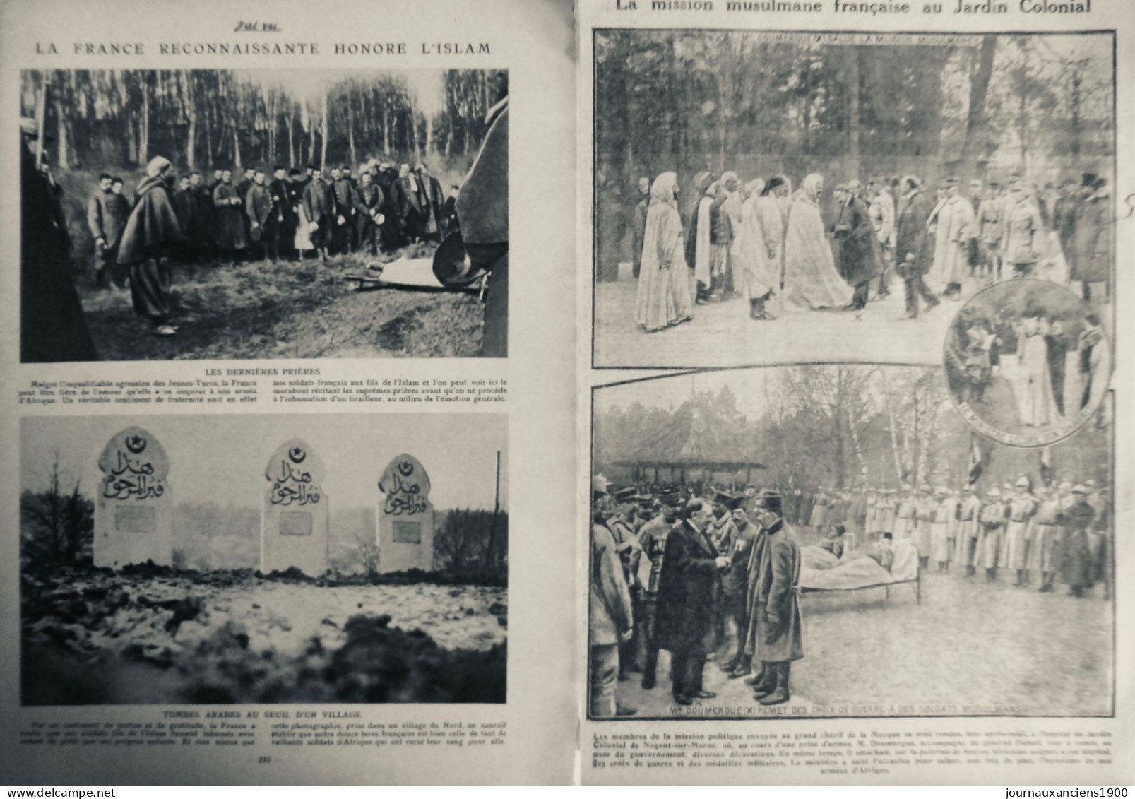 1916 MONDE MUSULMAN FRANCE ISLAM  2 JOURNAUX ANCIENS - Non Classés