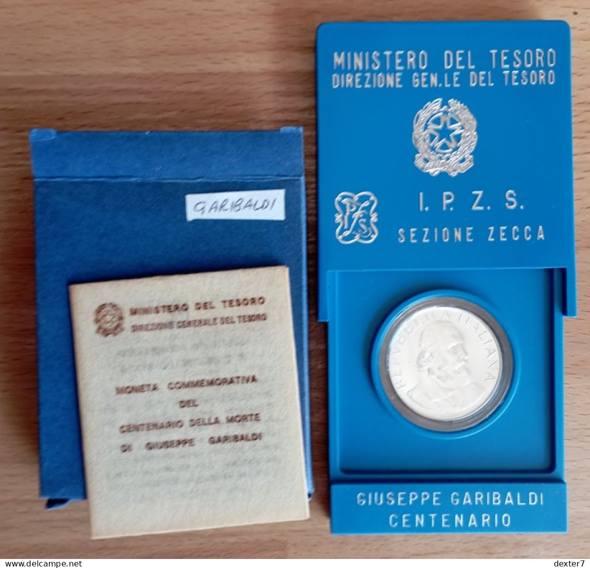 1982 Garibaldi 500 Lire UNC - 0,30 Oz Of Pure Silver - 500 Liras