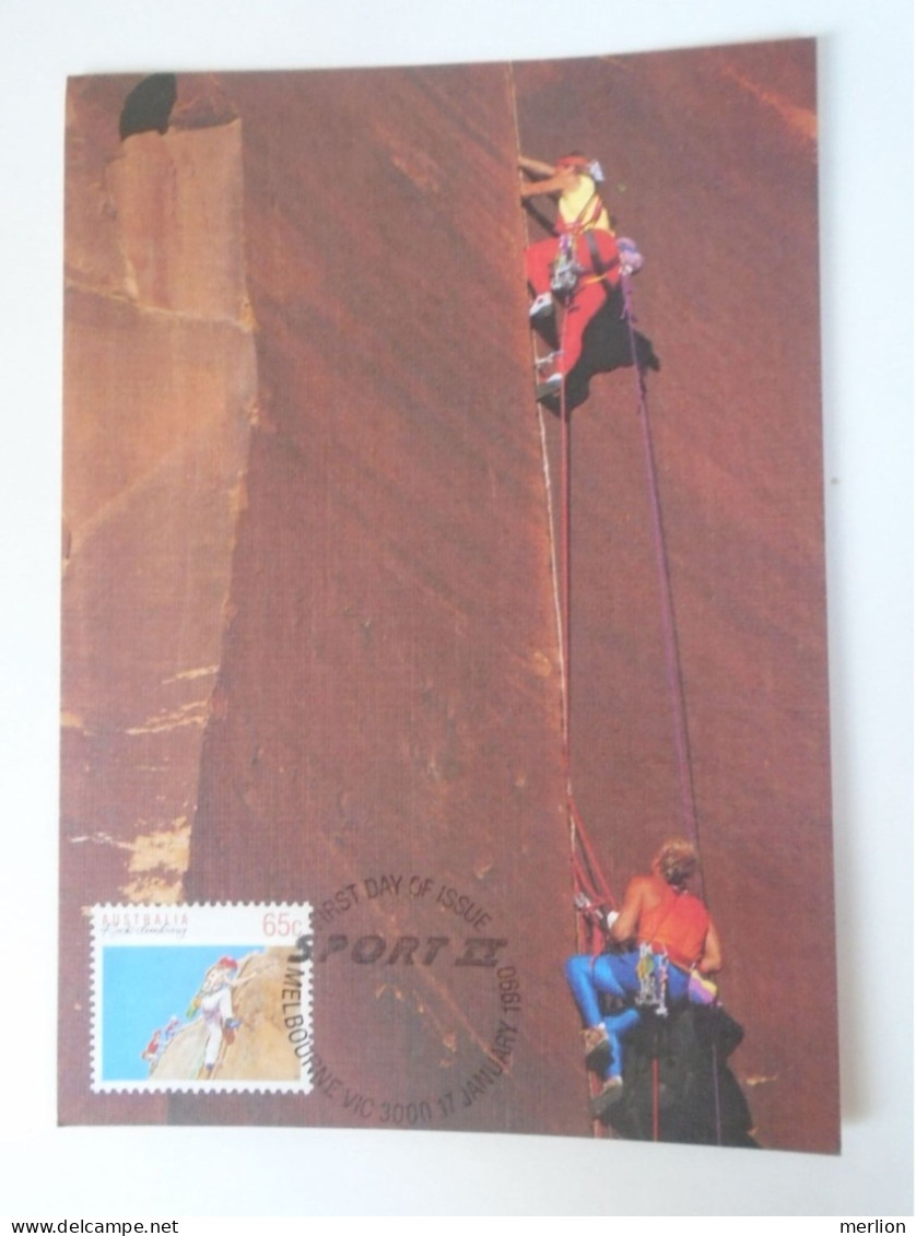 D198507   Carte Maximum-  CM  - MELBOURNE VIC 3000 1990 SPORT II. Rock Climbing  - Maxicard  Australia - Escalade