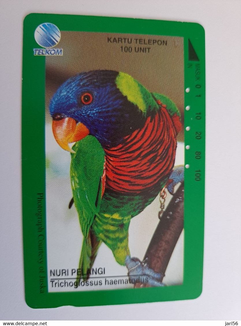 INDONESIA MAGNETIC/TAMURA  100 UNITS /  NURI PELANG/ PARROT     MAGNETIC   CARD    **9775 R** - Indonesia