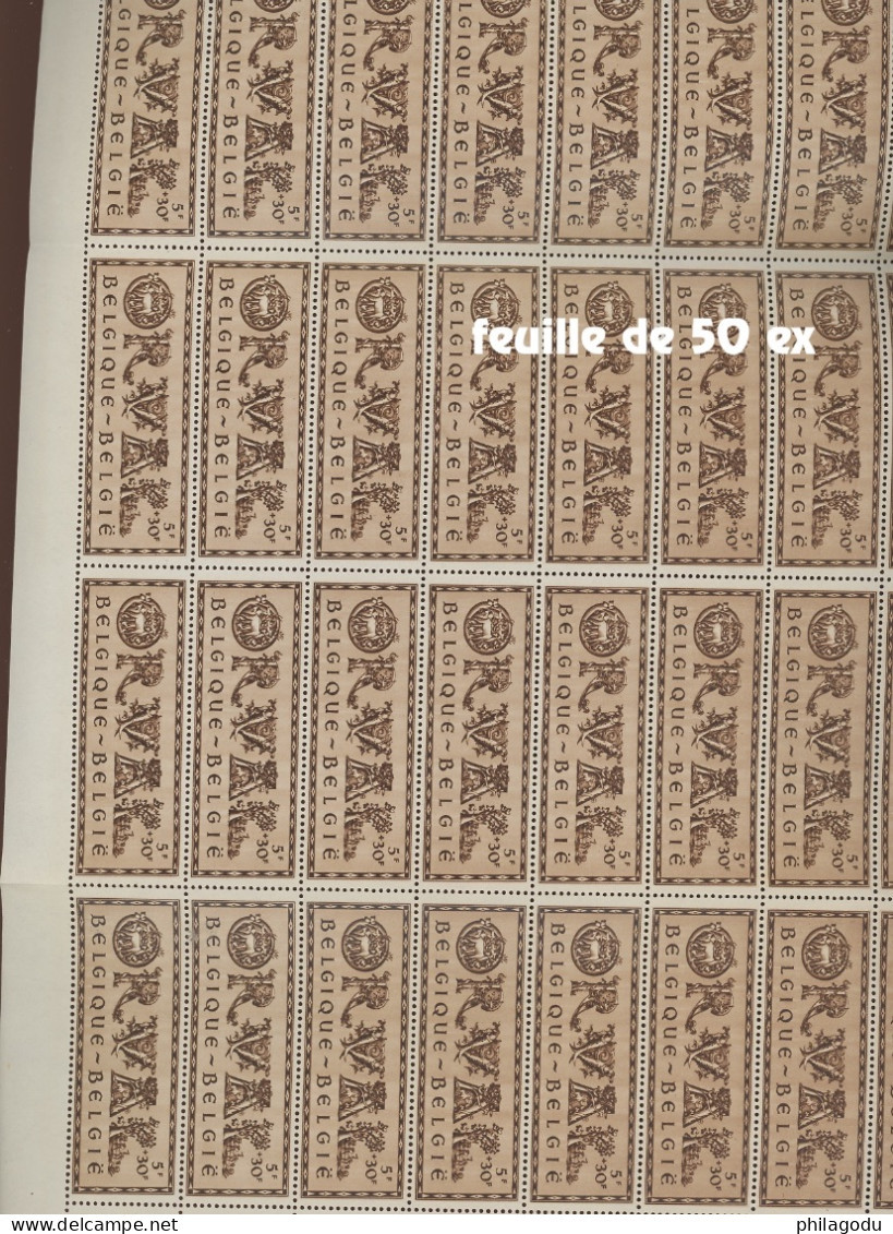 100 Séries Complètes 1943 Orval Lettrines **. Postfris In Dubbel VEL Van 50. (panneaux I Et II) Cote 400,-€ + Variétés - 1931-1950