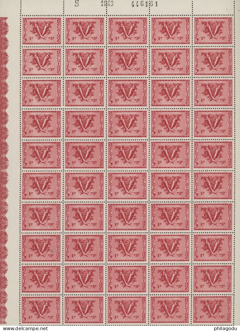 100 Séries Complètes 1943 Orval Lettrines **. Postfris In Dubbel VEL Van 50. (panneaux I Et II) Cote 400,-€ + Variétés - 1931-1950