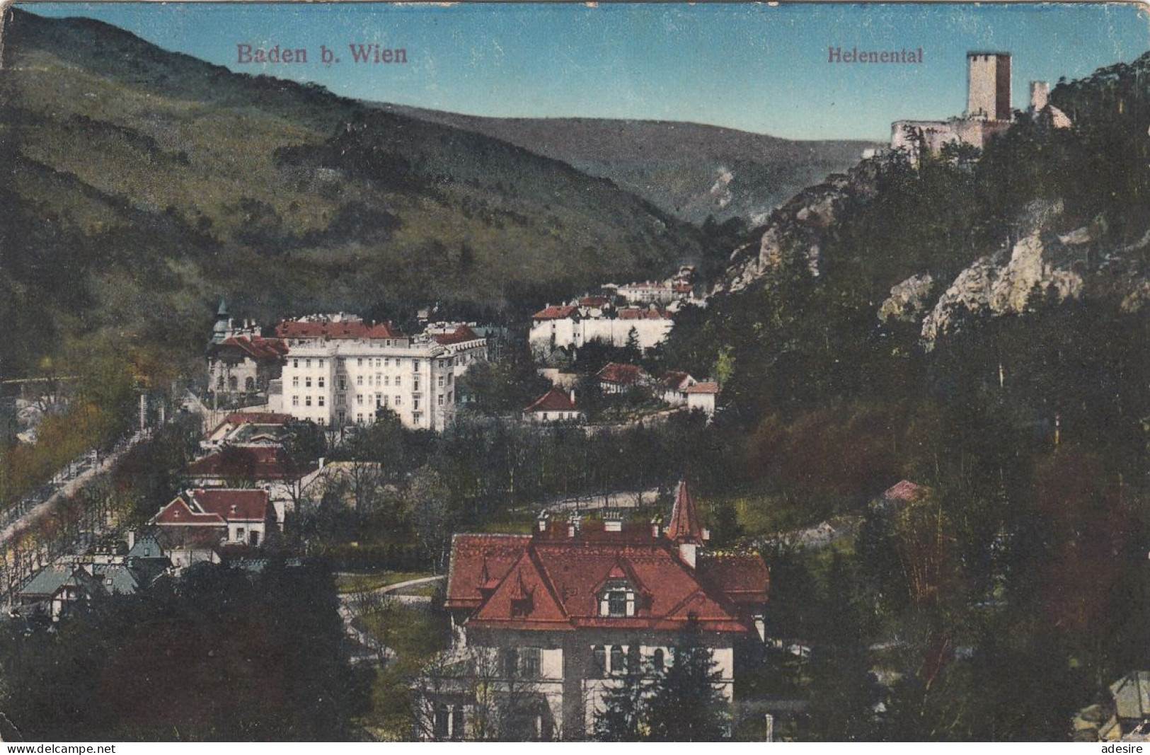 NÖ - BADEN Bei Wien, Helenental, Gelaufen Um 1914, Seltene Frankierung, Gute Erhaltung - Baden Bei Wien