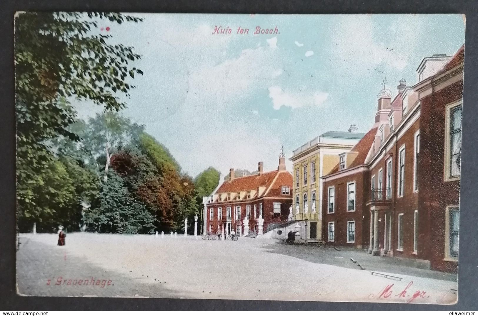 Nederland/Netherlands - Postkaart Den Haag - Huis Ten Bosch (gelopen In 1908) - Op Stempel Maand AUG Kopstaand - Den Haag ('s-Gravenhage)