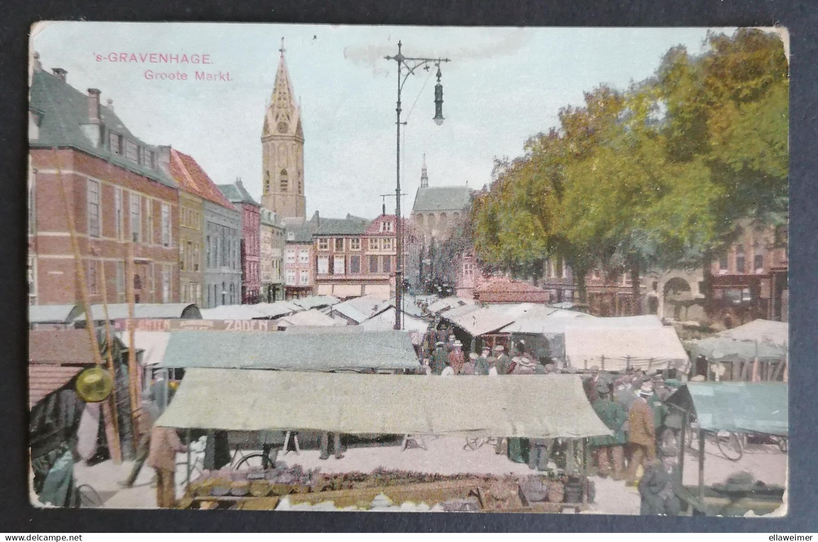 Nederland/Netherlands - Postkaart Den Haag - Groote Markt (gelopen In 1916) - Den Haag ('s-Gravenhage)
