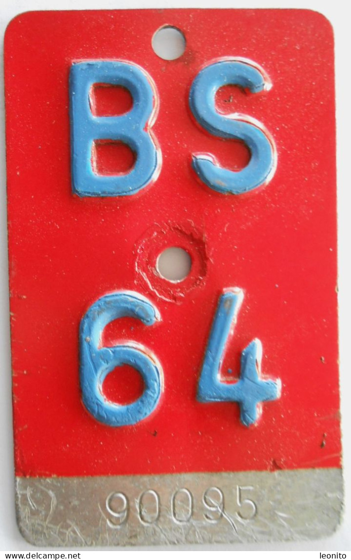 Velonummer Basel Stadt BS 64 - Number Plates