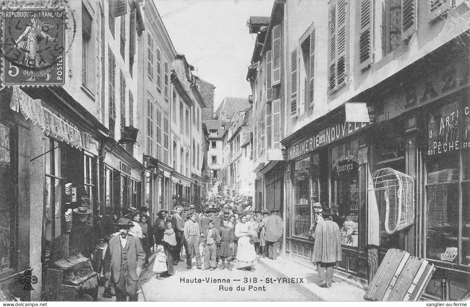 CPA 87 SAINT YRIEIX / RUE DU PONT - Sonstige & Ohne Zuordnung